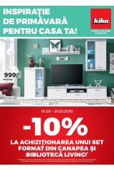 Catalog Kika mobilier si decoratiuni 1 - 31 martie 2018 'Inspiratie de primavara pentru casa ta!'