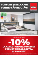 Catalog kika mobilier 1-28 februarie 2019 "Confort si relaxare pentru caminul tau"