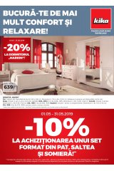 Catalog kika mobilier 1-31 mai 2019 "Bucura-te de mai mult confort si relaxare"