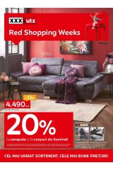 Catalog XXXLutz - Red shopping weeks, 20% reducere la canapele și corpuri de iluminat